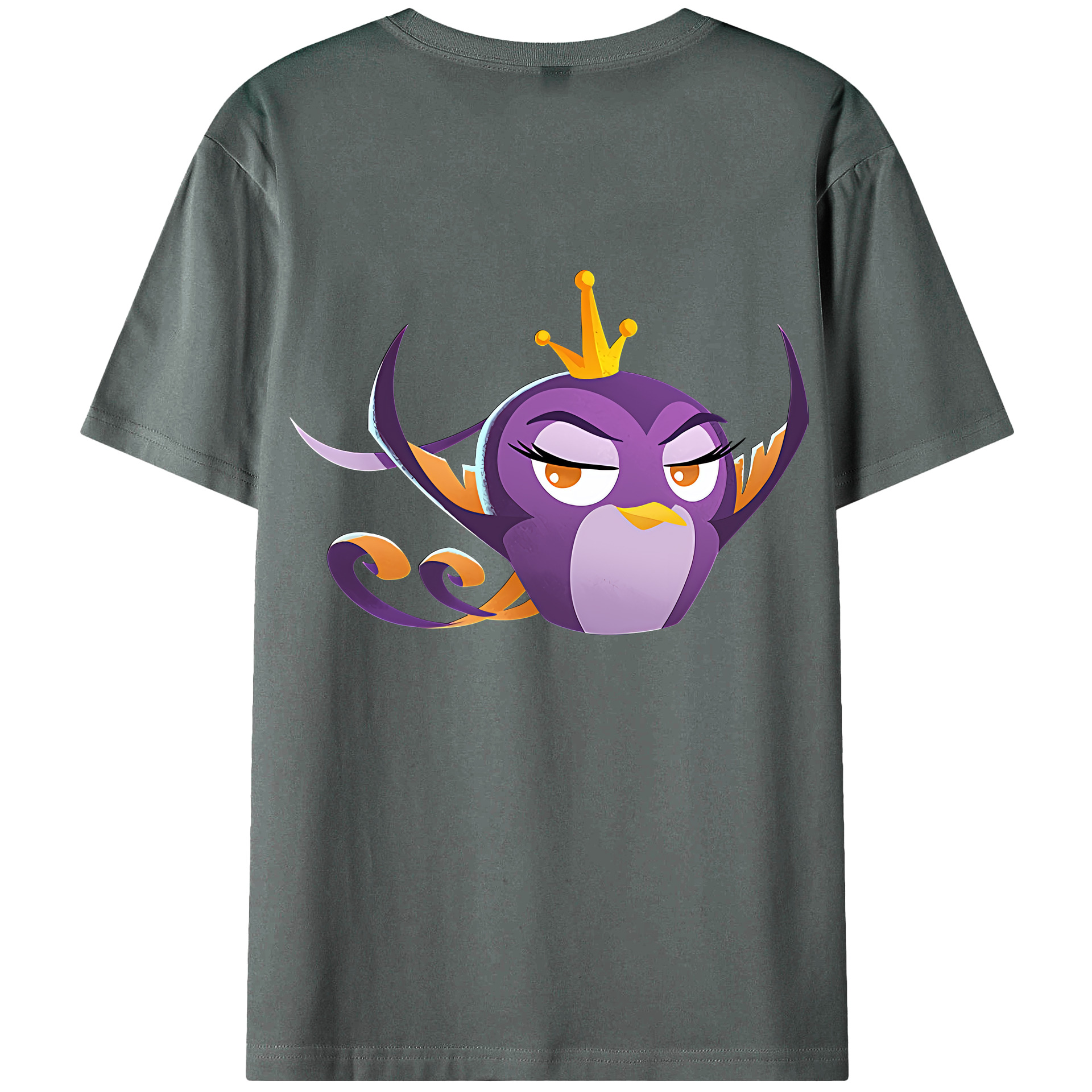 （画像用） Angry Birds アングリーバード 綿100％ メンズ半袖Tシャツ（バックプリント） 通気性